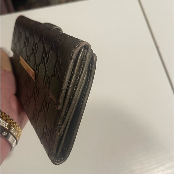 Authentic Gucci grey Guccissima long wallet - Picture 12 of 16